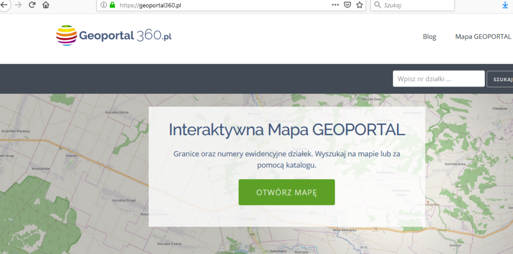 Interaktywna mapa Geoportal